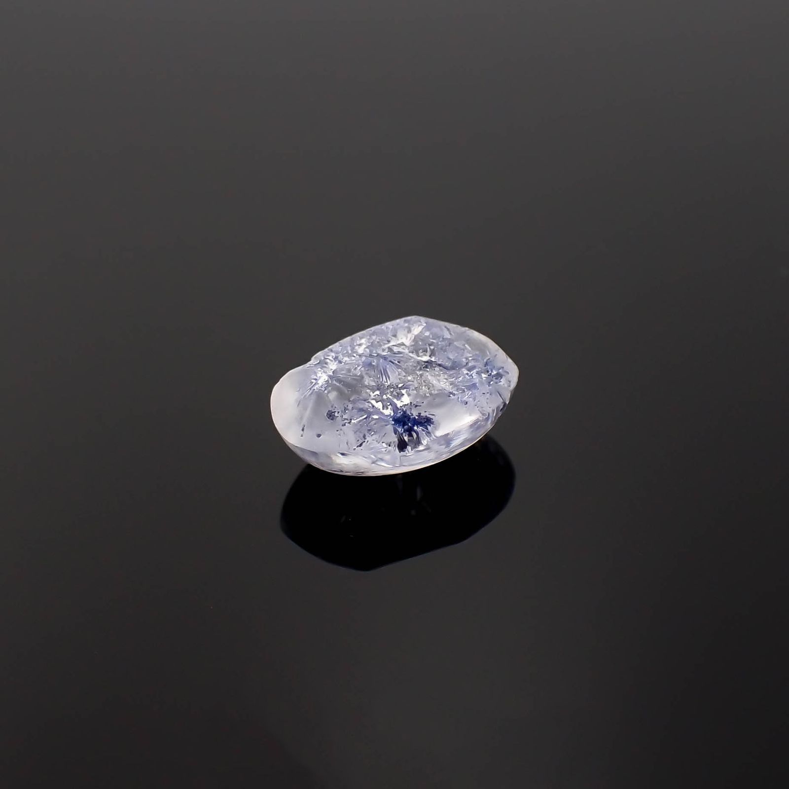 デュモルチェライトインクォーツ ブラジル産 2.60ct / 10.9x7.3mm前後 [230320880]