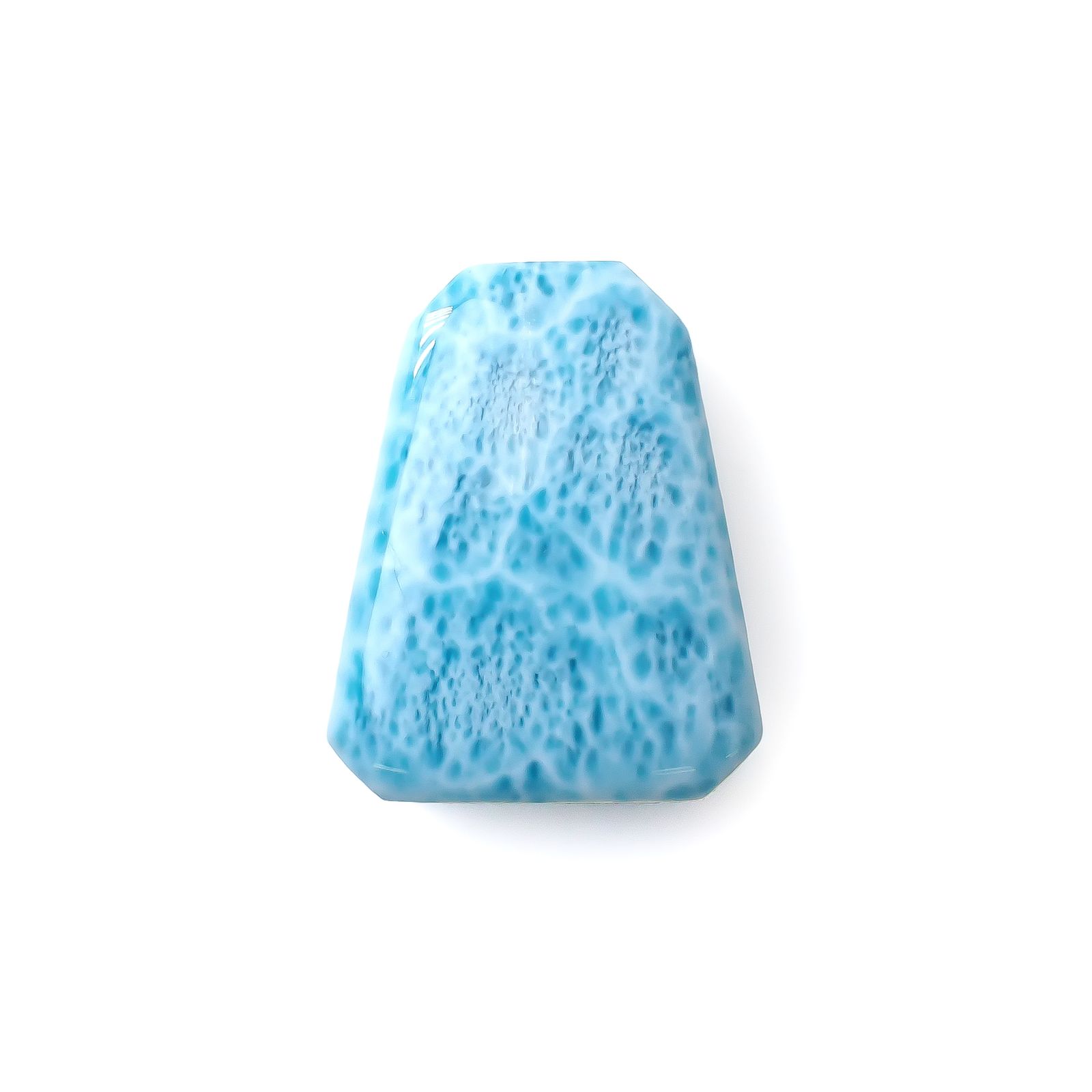 ◇カスタムカット◇ラリマー ドミニカ共和国産 106.99ct / 35.3x28.7mm前後 [250630551]