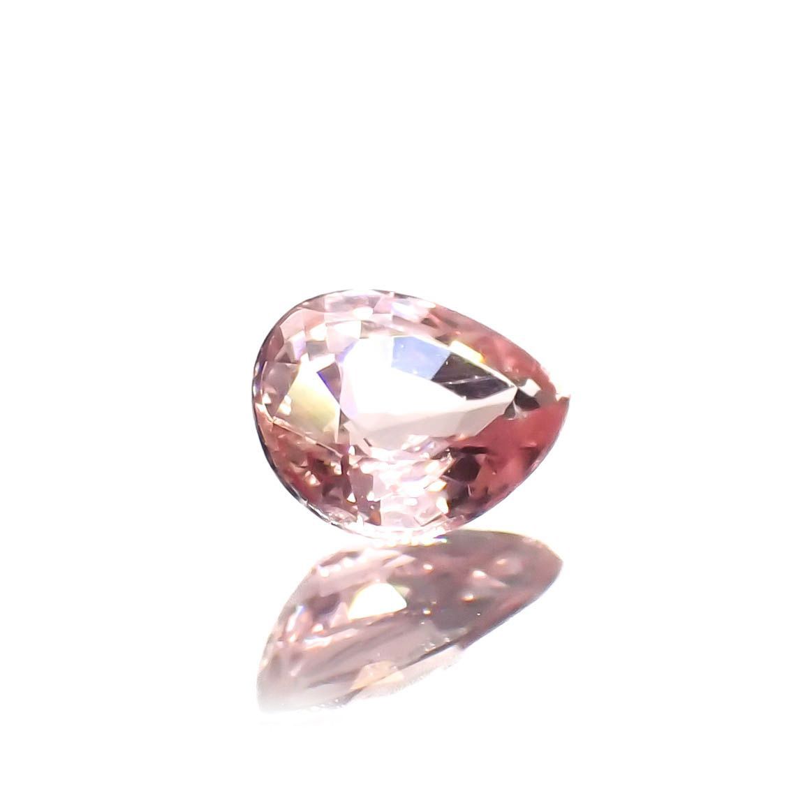 パパラチャサファイア(宝石名サファイア/別名パパラチャ・サファイア)スリランカ産 0.18ct GIA鑑付[230119734]4.08x3.08mm前後
