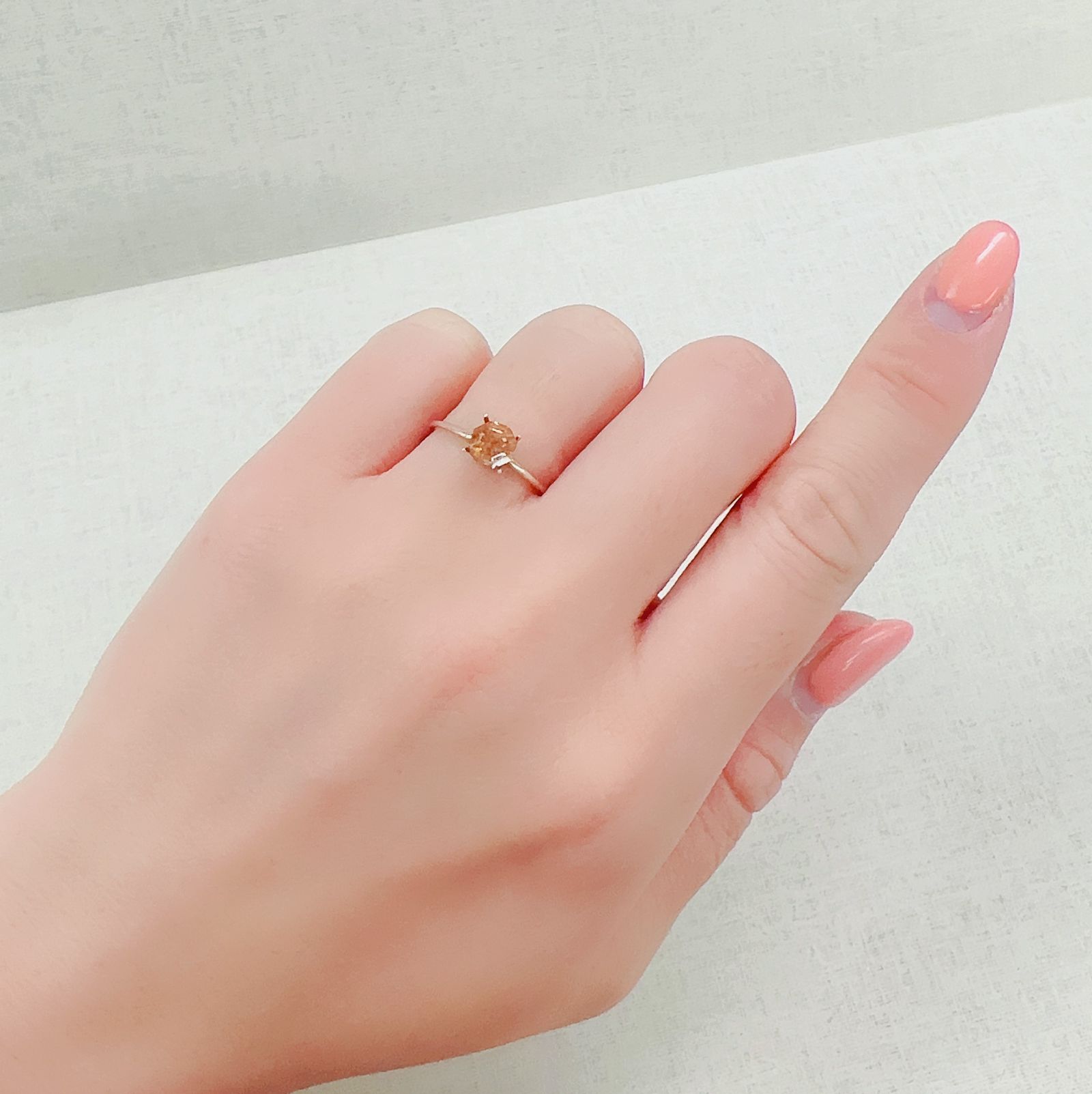 ◇オクタゴンカット◇イリュージョンサンストーン タンザニア産 0.62ct[230320956]5.4x5.3mm前後