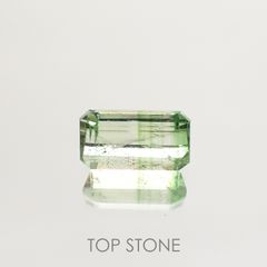 バイカラーツァボライト(宝石名グリーン グロッシュラー・ガーネット) タンザニア産 1.38ct 識別済[210711919]7.5×4.2mm前後