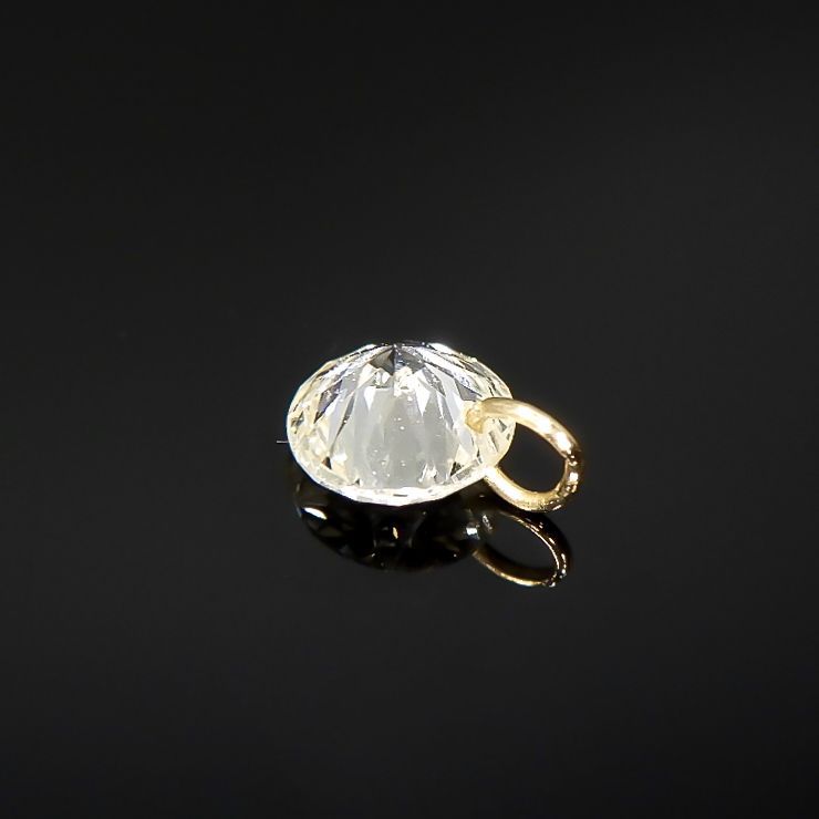 ◇La terre(ラ・テール)◇K18ダイヤモンドチャーム TTLC/SI (宝石名ダイアモンド) 0.142ct 識別済[220115345]3.1x3.1mm前後