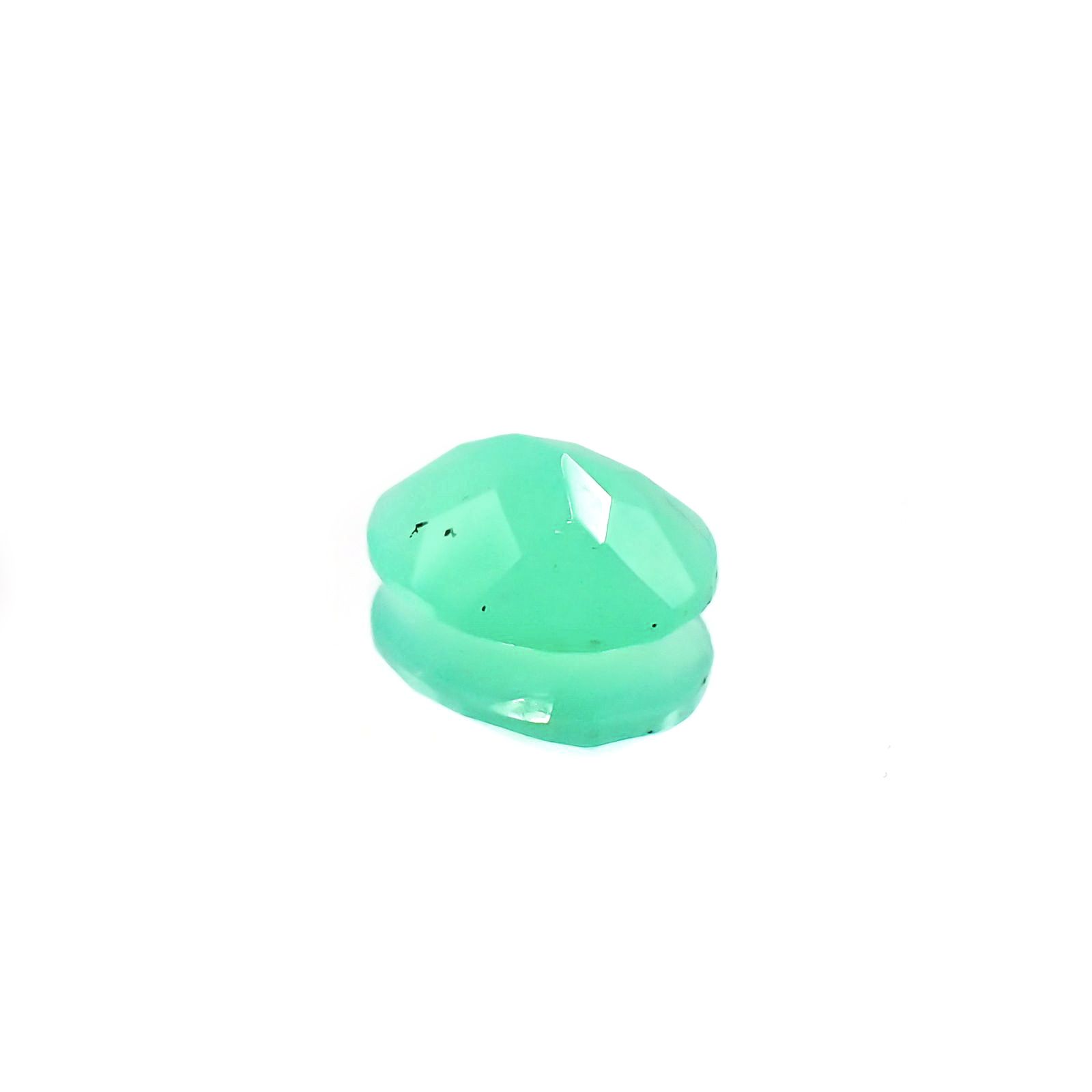 グリーンオパール(宝石名コモンオパール) 南アフリカ産 1.15ct 識別済[210611391]8.9×7.1mm前後