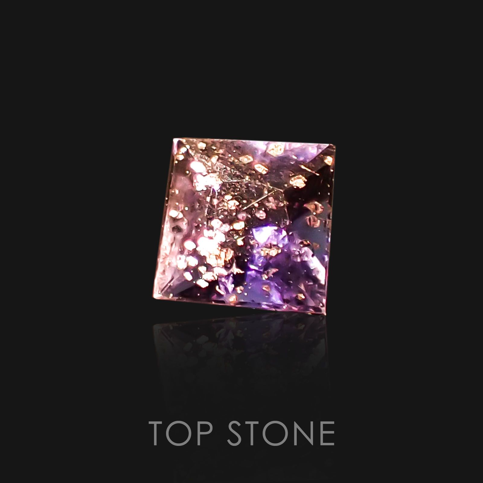 ◇プリンセスカット◇アイオライトサンストーン インド・ブラジル産 ルース 0.3ct[20118178]3.9×3.9mm前後