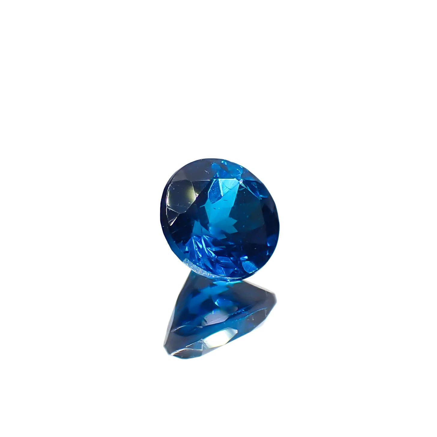 ディープブルーアパタイト マダガスカル産 0.37ct[240828633]4.5x4.4mm前後