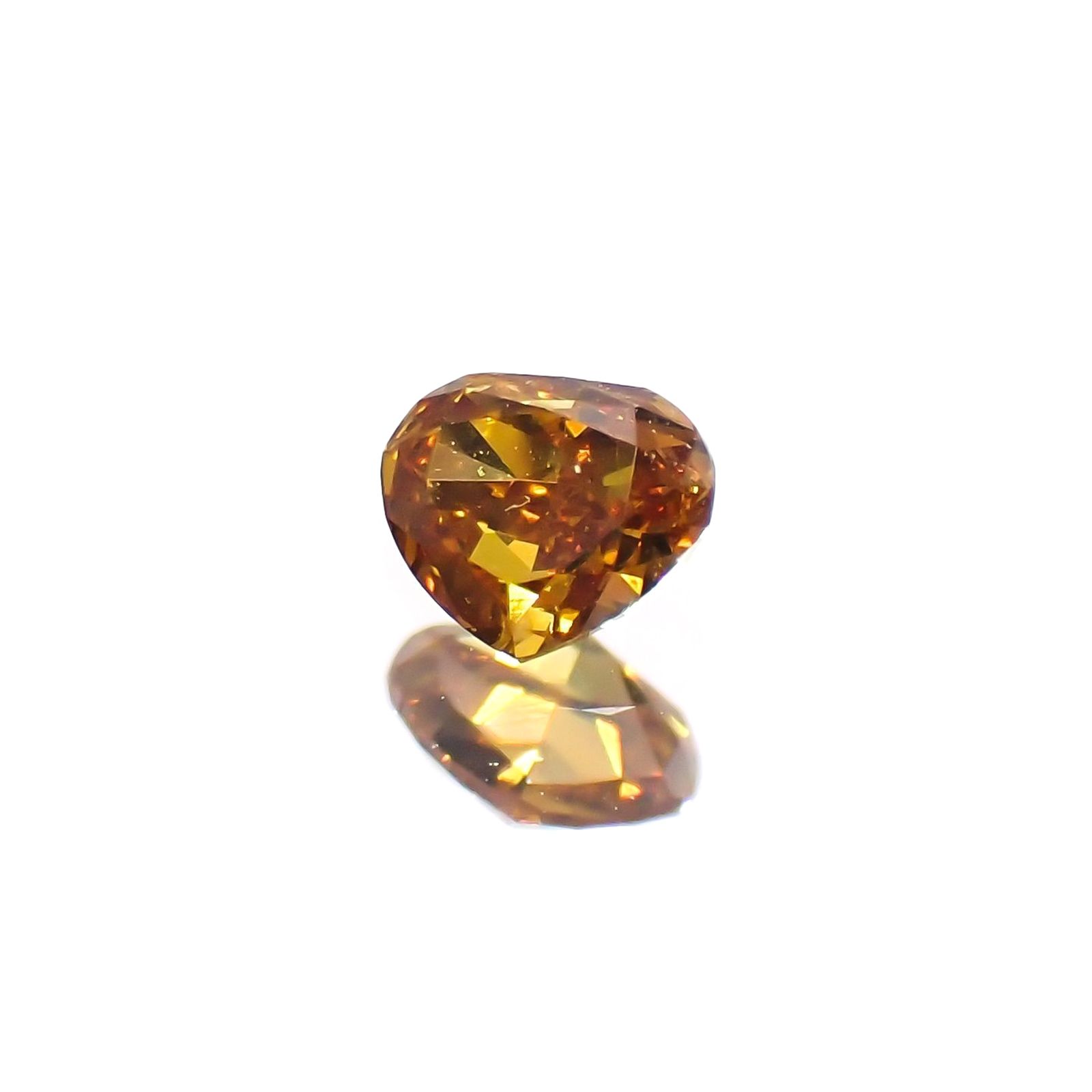 オレンジダイヤモンド SI-2 | FANCY DEEP YELLOW ORANGE(宝石名ダイアモンド) ソ付(CGL) 0.119ct / 2.74x3.33mm前後 [220115151]