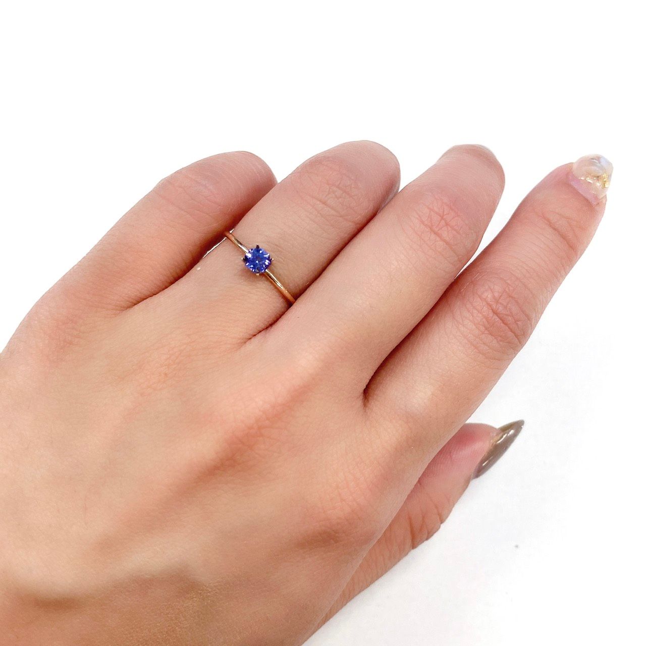 ◇オクタゴンカット◇タンザナイトSA(宝石名タンザナイト) タンザニア産 0.29ct 識別済[210611000]3.9×3.9mm前後