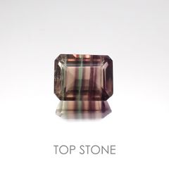 バイカラーフローライト ブラジル産 ルース 3ct[20128506]8.9×7.1mm前後