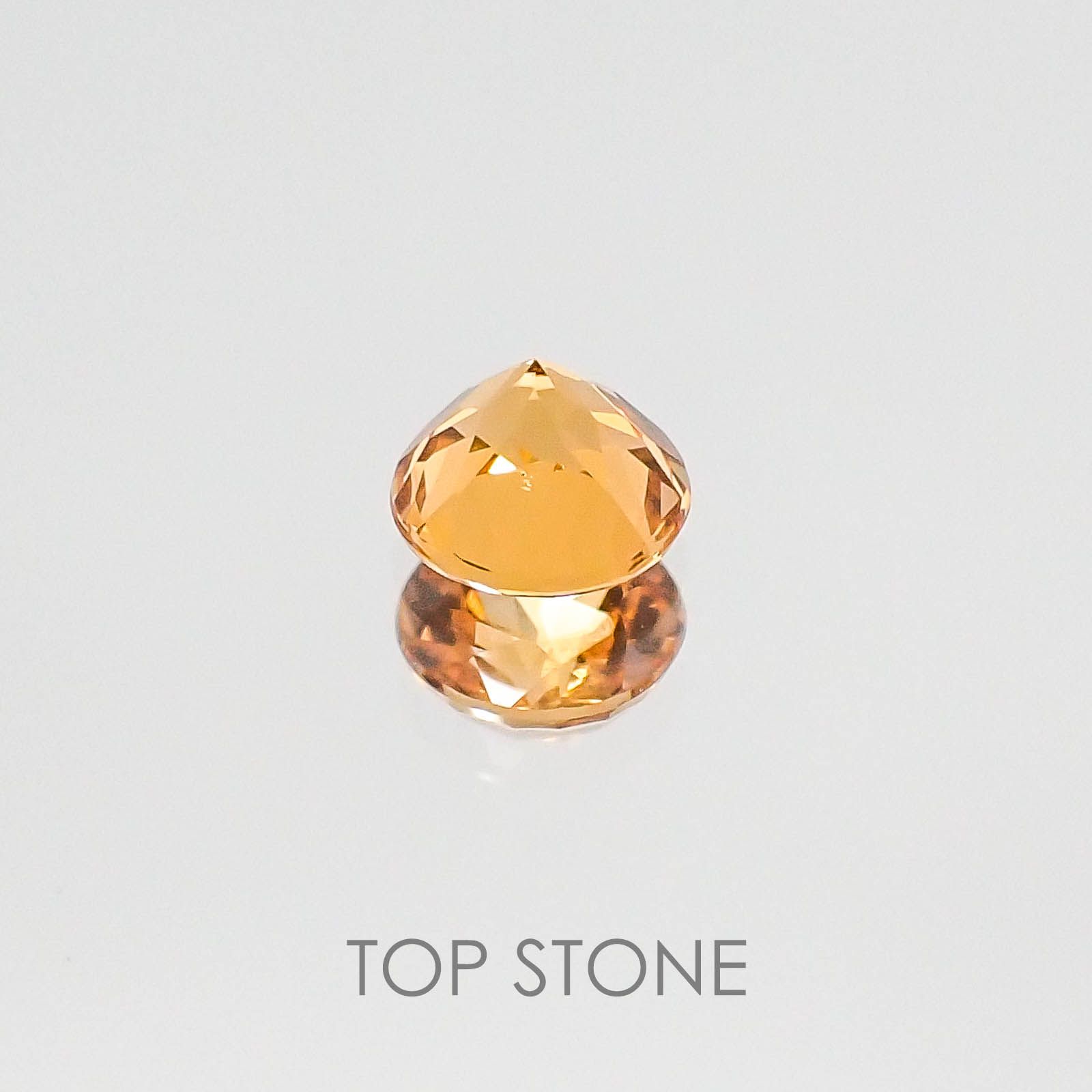 スペサルティンガーネット マンダリンオレンジカラー(宝石名スペサルティン・ガーネット) ケニア産 0.35ct 識別済[20084398]3.9×3.9mm前後