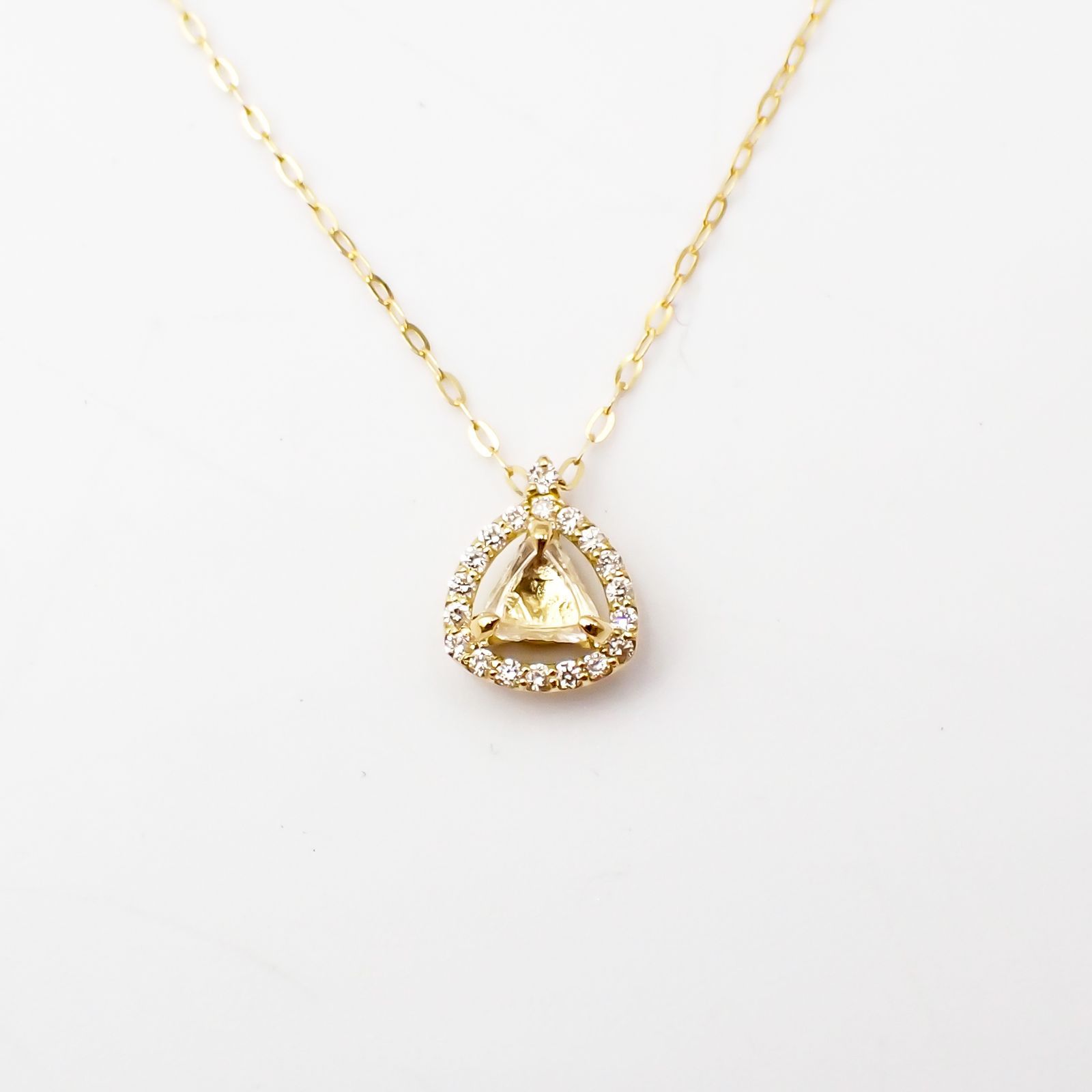 ◇La Clarte(ラ・クラルテ)◇K18マクルダイヤモンド ペンダント カナダ産 0.40ct[220115336]9.7x7.9mm前後