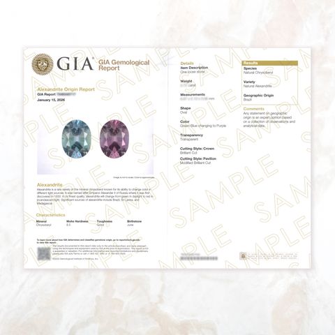 【取得代行】GIAカラーストーン鑑別レポート(宝石鑑別書)