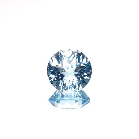 ◇カスタムカット◇ブルートパーズ ブラジル産 4.65ct[221219330]9.9x9.9mm前後