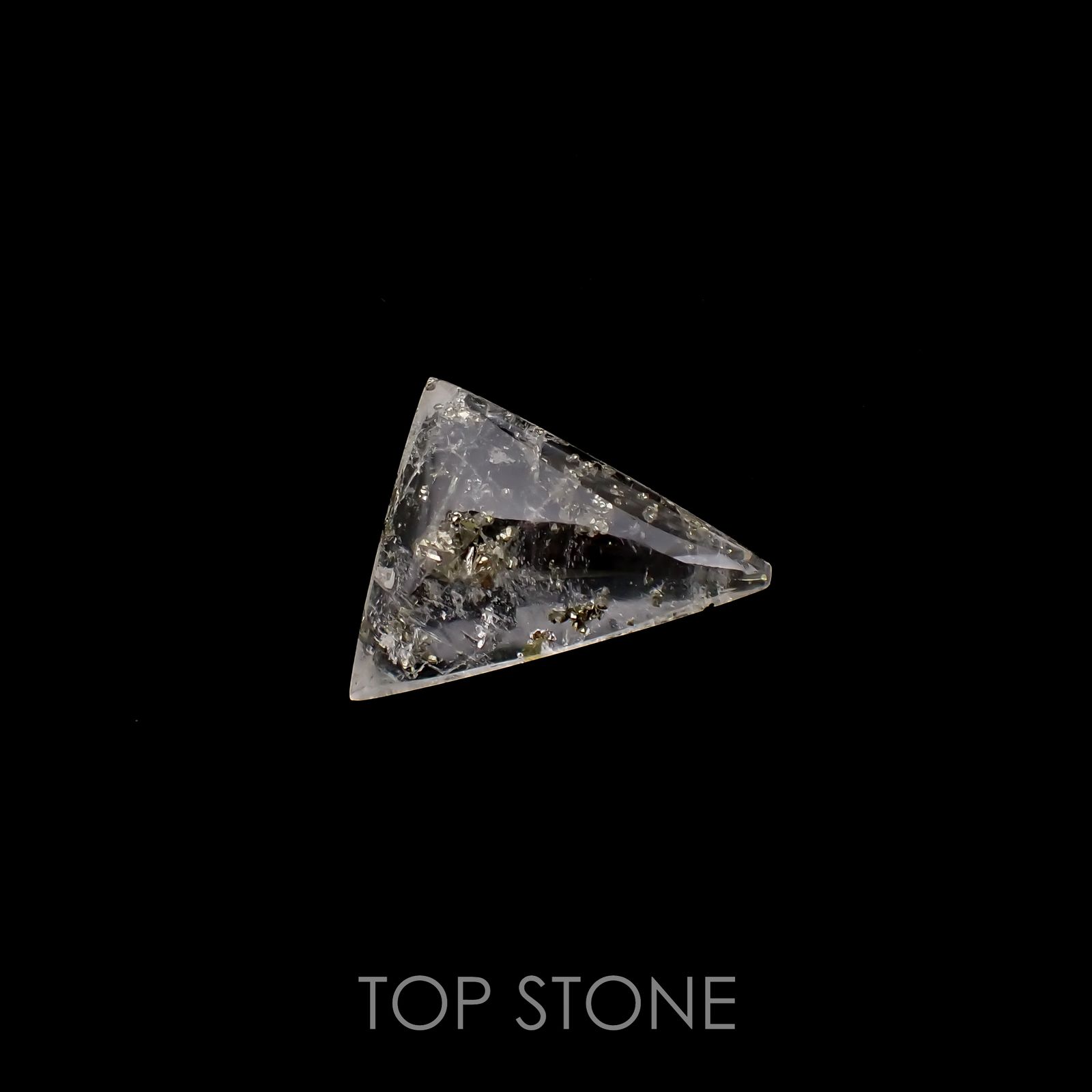 パイライトインクォーツ  ブラジル産 17.08ct[220616626]22.5x19.3mm前後