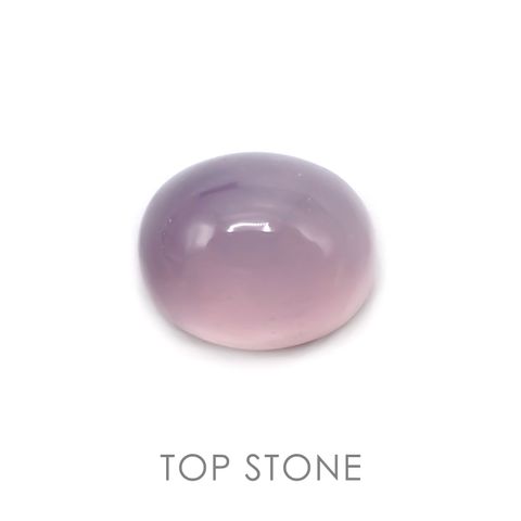 パープルカルセドニー(宝石名バイオレット・カルセドニー) インドネシア産 14.61ct 識別済[21017971]16.3×13.3mm前後