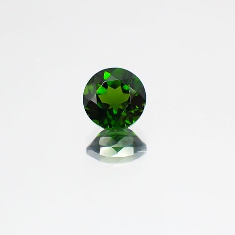 クロムダイオプサイド(宝石名クロム・ダイオプサイド)ロシア産 0.53ct 識別済[231124291]5.1x5.1mm前後