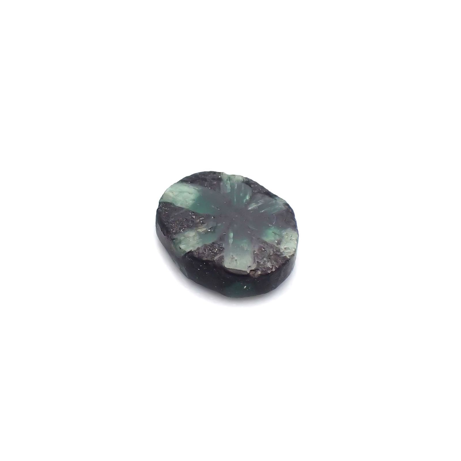 逆トラピッチェエメラルド(宝石名エメラルド)コロンビア産 識別済 0.36ct / 5.4x4.3mm前後 [260424414]