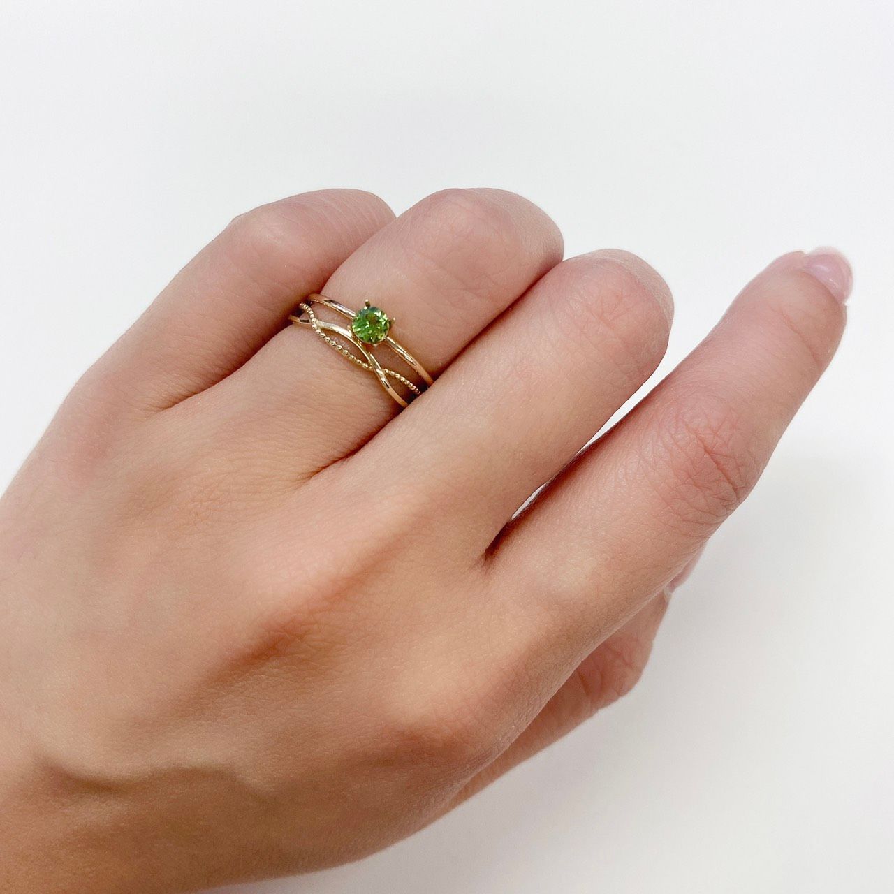 ミントガーネット タンザニア産 ルース 0.26ct[210610006]3.8×3.8mm前後
