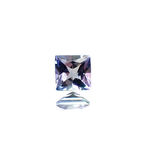 ◇プリンセスカット◇バイカラータンザナイト タンザニア産 0.29ct [250330004]3.8x3.7mm前後