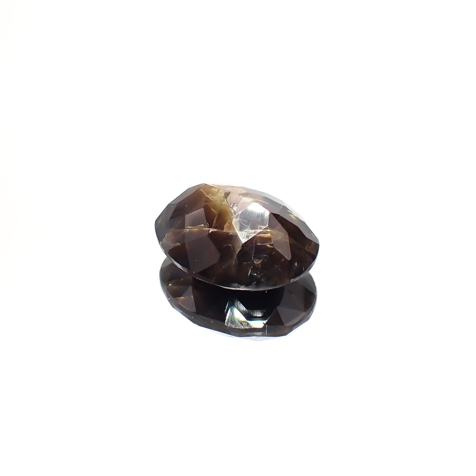 ゴールドシーンサファイア非加熱 ケニア産 7.09ct[230321337]13x10.2mm前後