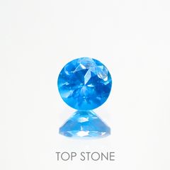 ネオンブルーアパタイト(宝石名アパタイト) マダガスカル産 0.52ct 識別済[210913048]5×5mm前後