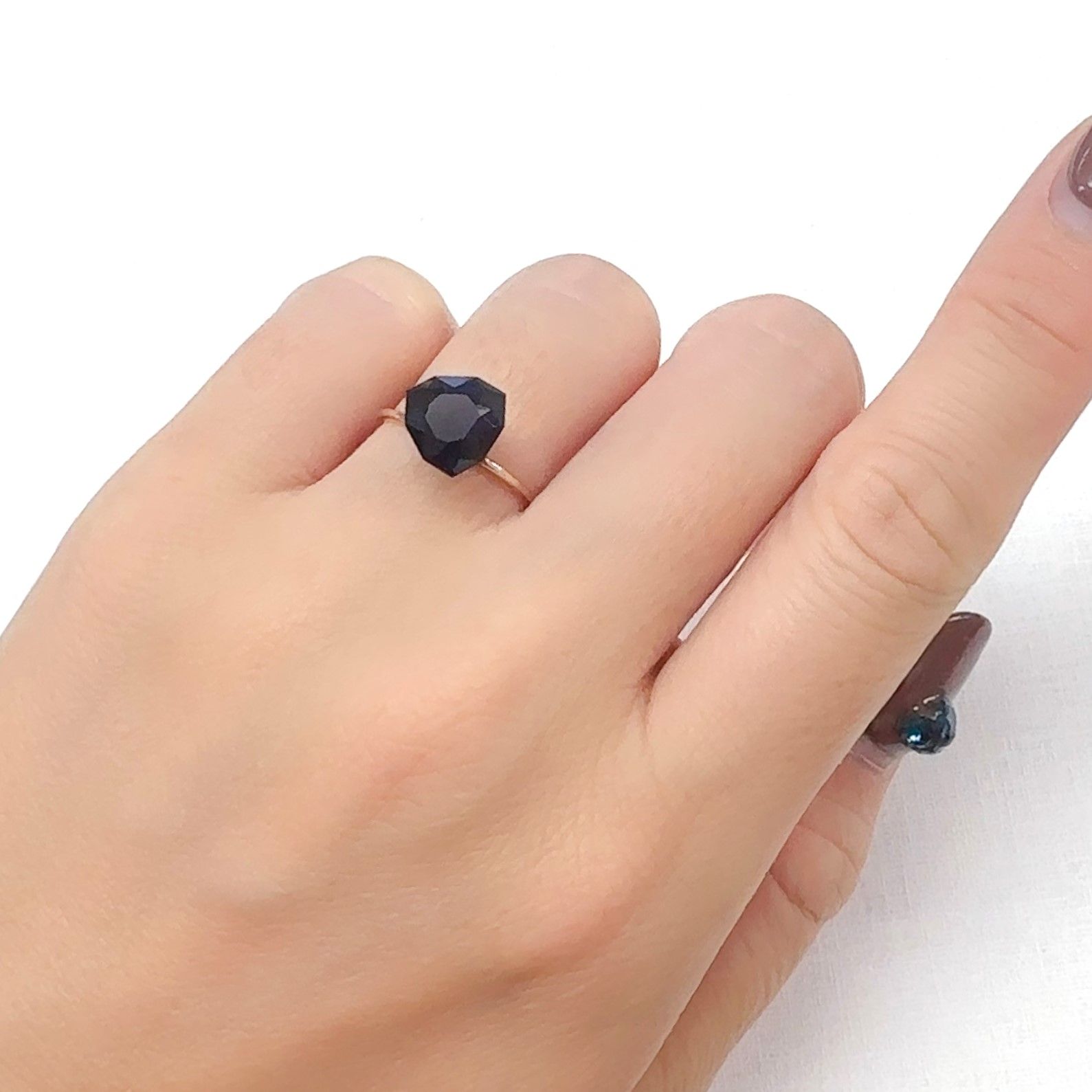 ◇カスタムカット◇モリオン チベット産 2.47ct[240527641]8.9x8.9mm前後
