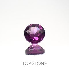 カラーシフト マラヤガーネット(宝石名ガーネット)タンザニア産 0.42ct 識別済[220817281]4.2x4.1mm前後