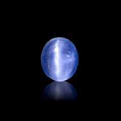 アパタイトキャッツアイ(宝石名ブルー・アパタイト・キャッツアイ)マダガスカル産 2.066ct ソ付(彩珠)[231124146]9x7.7mm前後