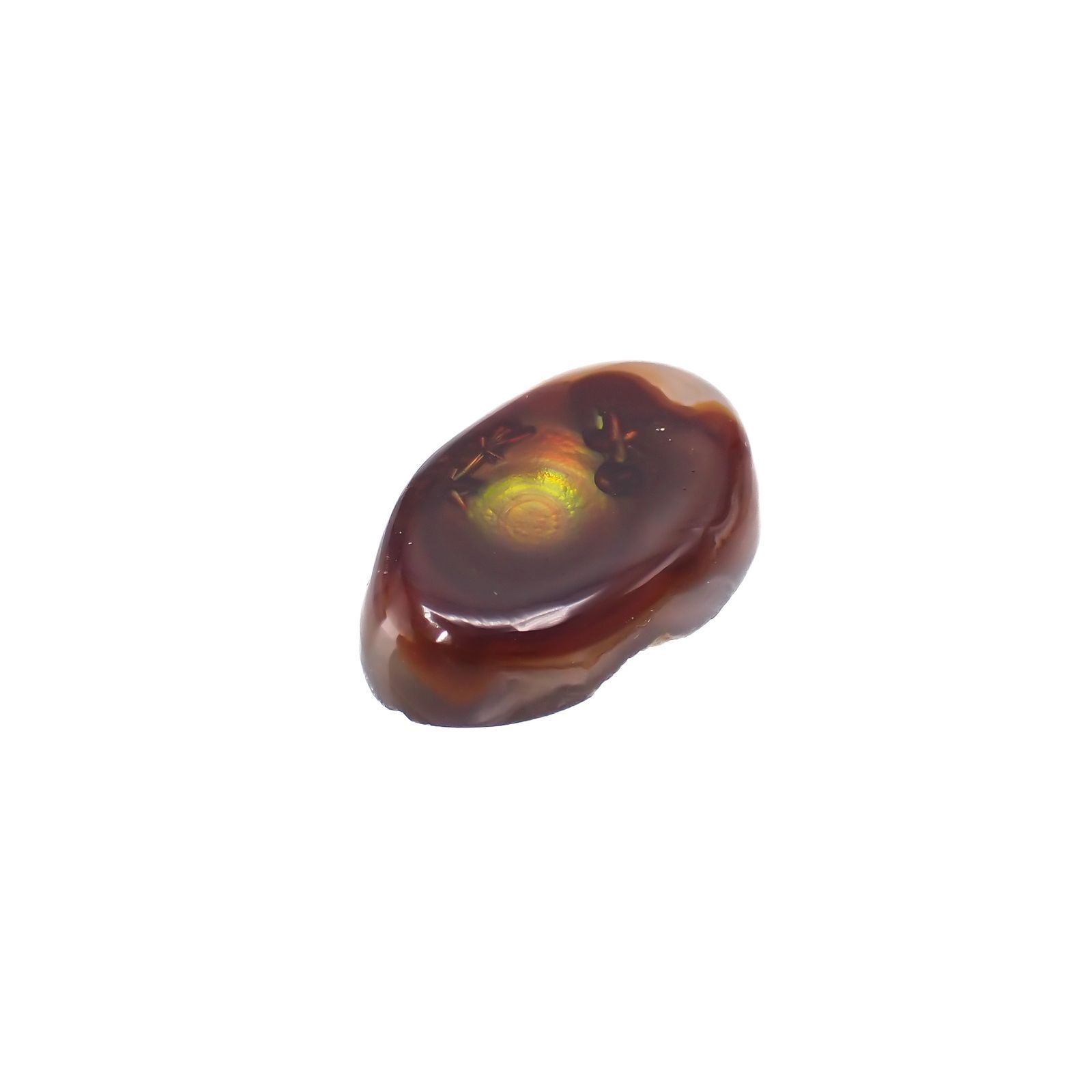 ◇フリーフォーム◇ファイヤーアゲート メキシコ産 5.83ct[220917762]15.8x10.3mm前後