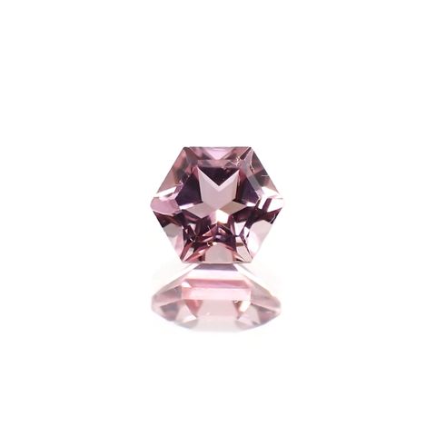 ◇ヘキサゴンカット◇ピンクトルマリン(宝石名トルマリン) ブラジル/アフリカ産 識別済 0.32ct / 3.9x3.9mm前後 [26029155]