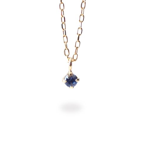 ◇K18 Petitデザイン限定品◇一粒石ジュエリー | ベニトアイト 2mm [チャーム/ペンダントトップ※チェーン別売り]