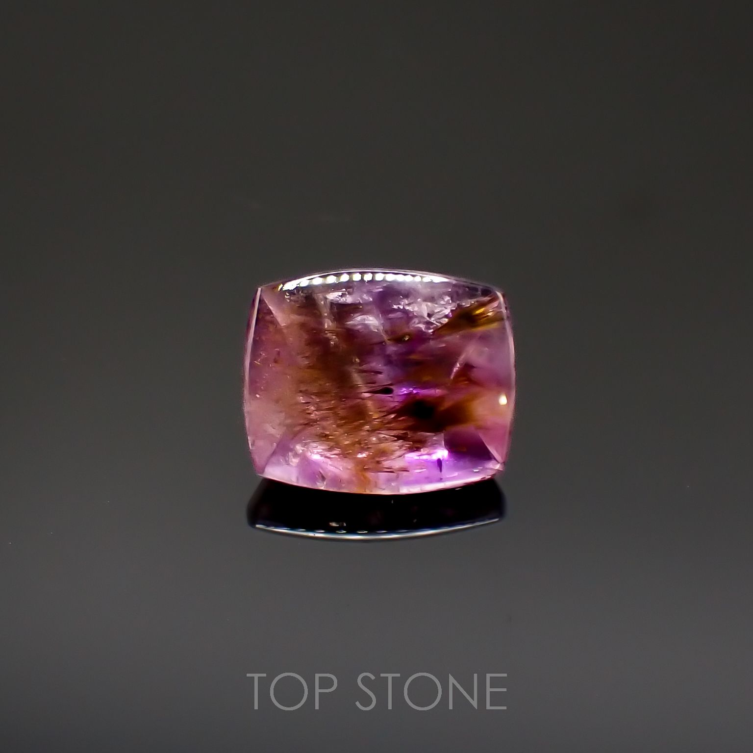 ゲーサイトインアメジスト ブラジル産 6.67ct[220917937]12.9x10.6mm前後