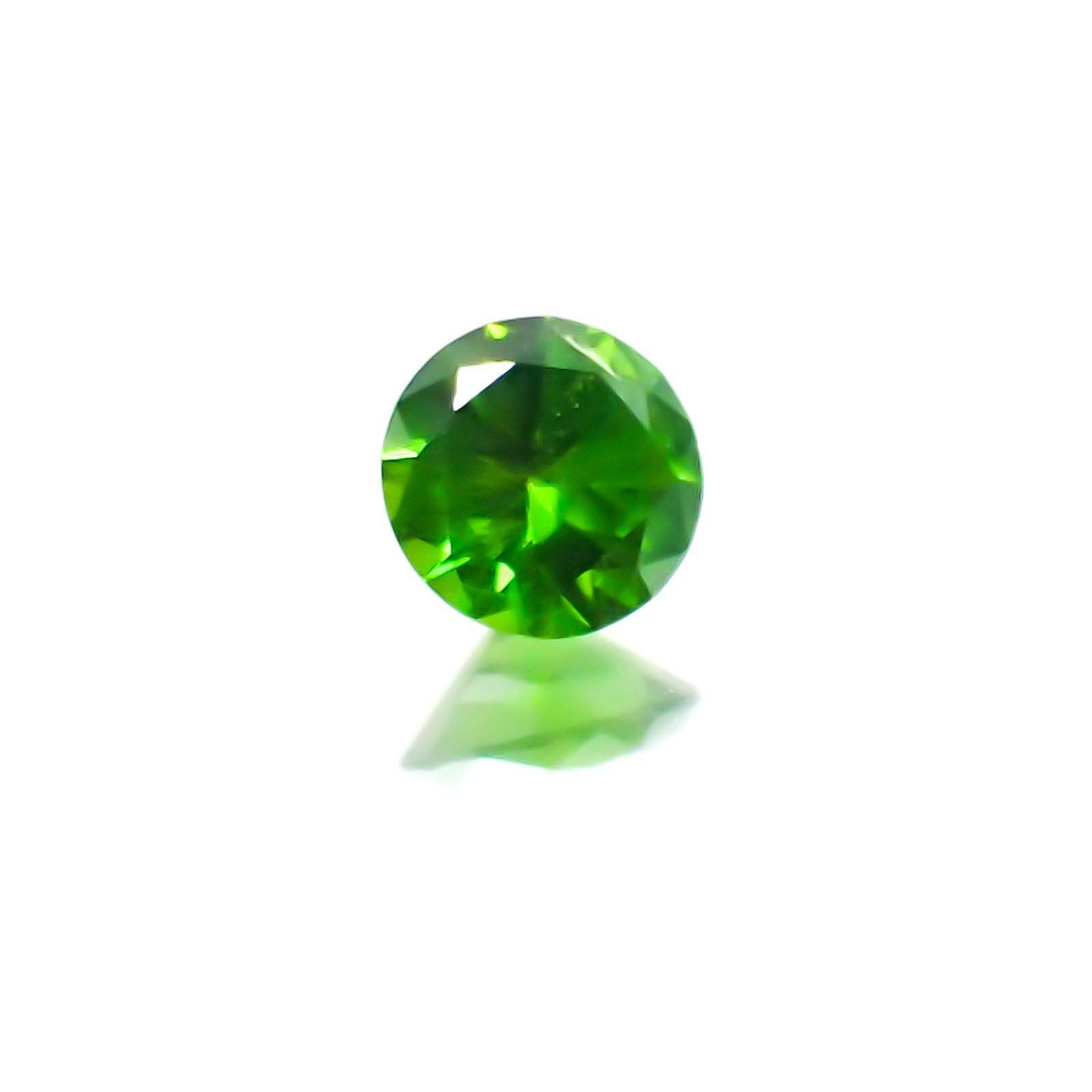 デマントイドガーネット(宝石名デマントイド・ガーネット)ロシア産 0.11ct 識別済[230622501]3.1x3.1mm前後