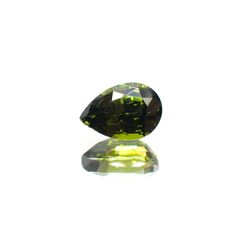 グリーンジルコン(宝石名ジルコン)スリランカ/コロンビア産 1.28ct 識別済[231124283]7.5x5.2mm前後