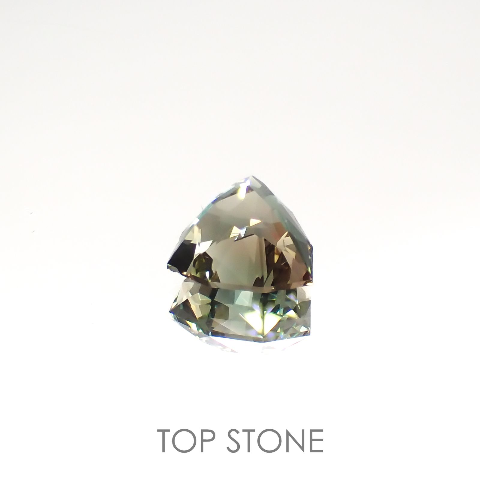 ◇カスタムカット◇バイカラーオレゴンサンストーン(宝石名ラブラドライト)アメリカ・オレゴン州産 3.35ct 識別済[220616266]9.8x9.9mm前後