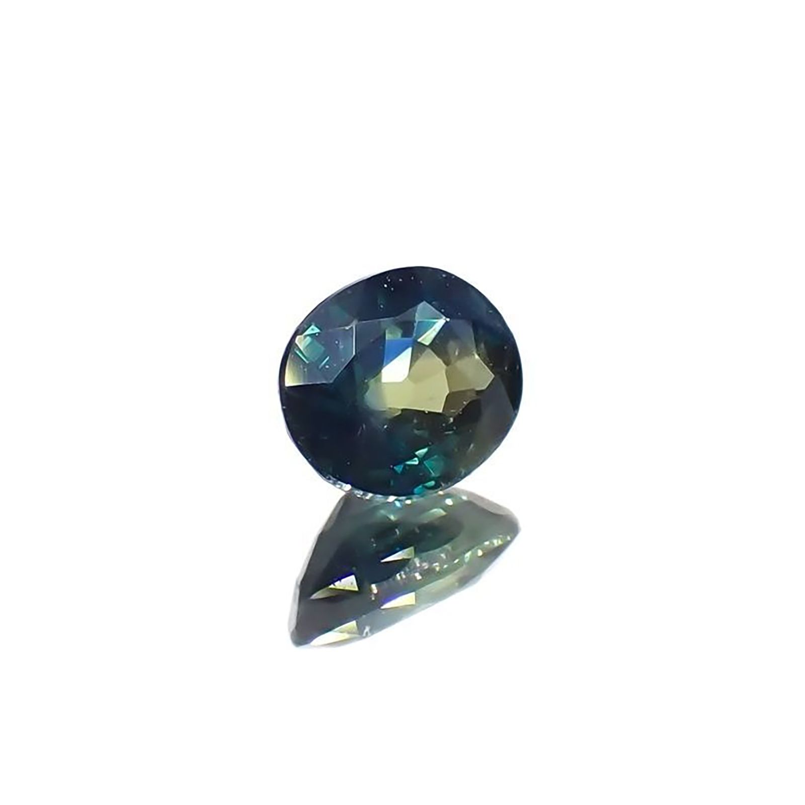 バイカラーサファイア マダガスカル/オーストラリア産 0.48ct / 4.8x3.9mm前後 [221018231]
