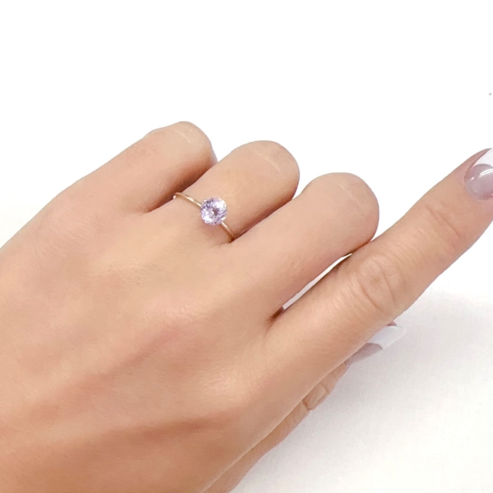 クンツァイト アフガニスタン産 1.11ct[231224772]6.1x6.1mm前後