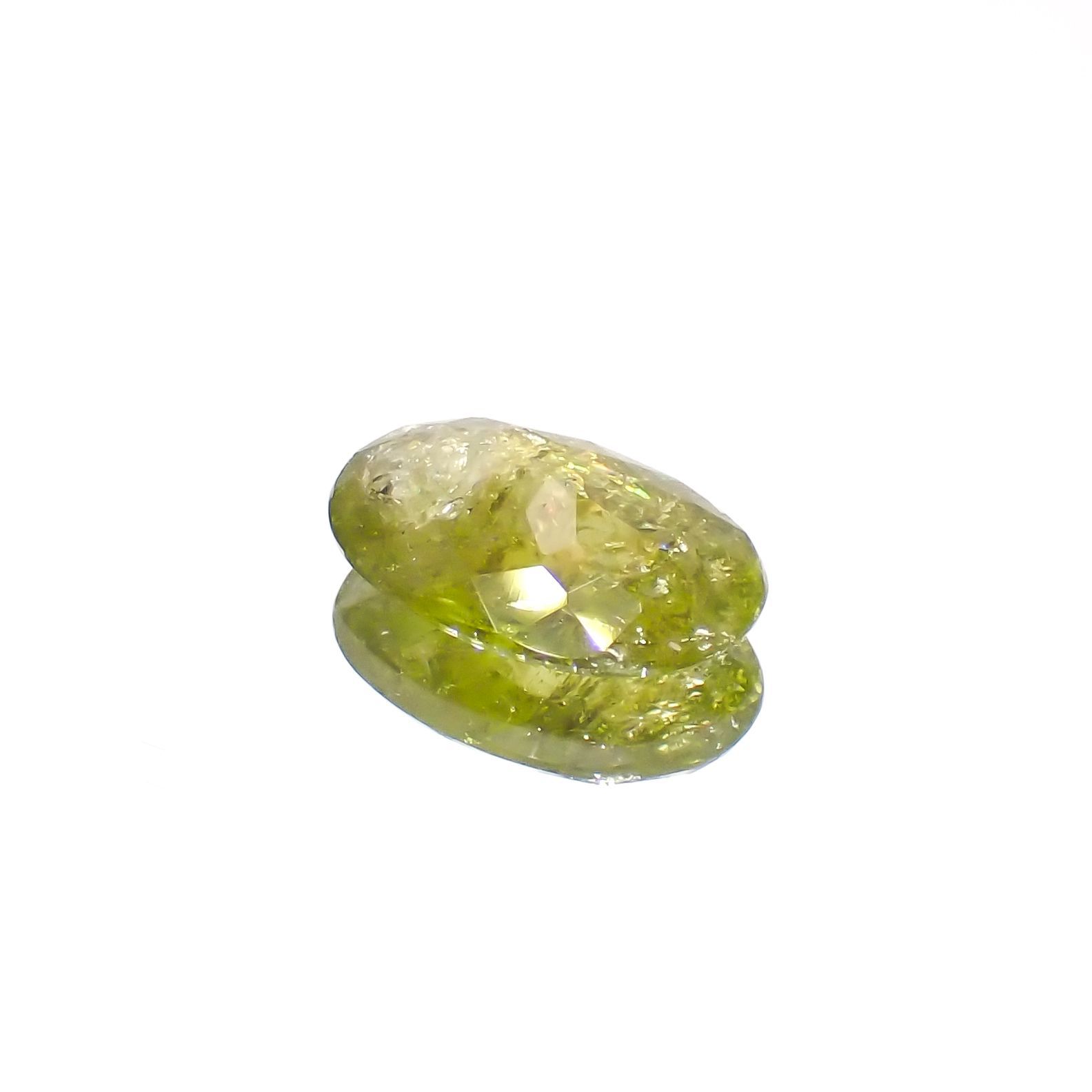 イリデッセンスクロムトルマリン(宝石名トルマリン)ケニア産 1.53ct 識別済[221119089]10.3x6.9mm前後