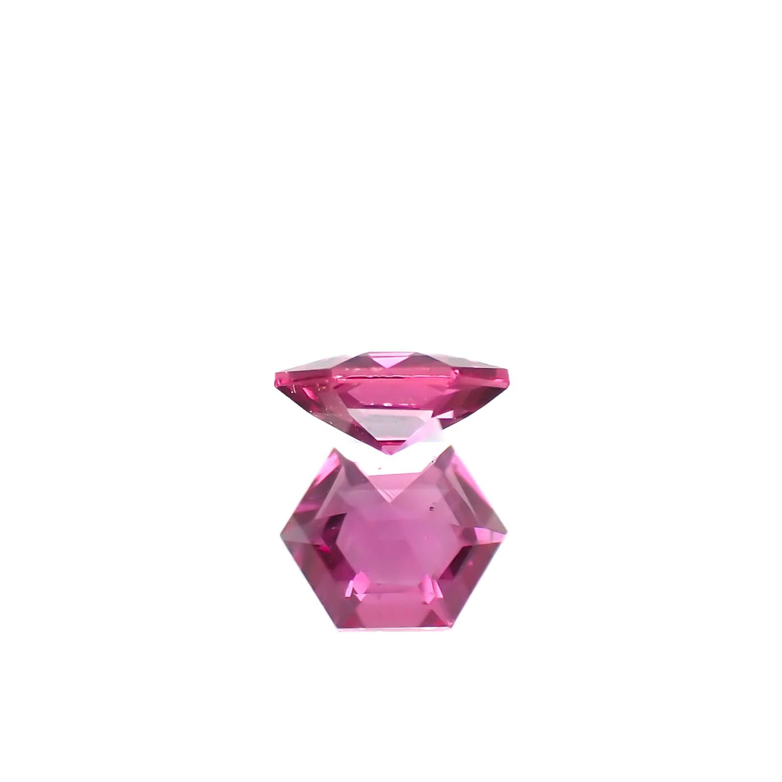 ◇ヘキサゴンカット◇ルビー 非加熱 モザンビーク産 0.18ct [250630505]3.4x3.4mm前後