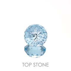 ◇カスタムカット◇ブルートパーズ ブラジル産 3.38ct[221219360]8.3x8.3mm前後