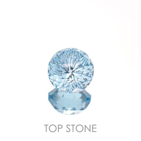 ◇カスタムカット◇ブルートパーズ ブラジル産 3.38ct[221219360]8.3x8.3mm前後