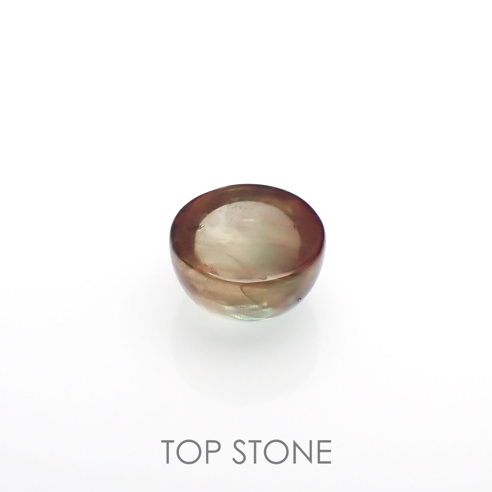 バイカラーアンデシン(宝石名アンデシン)チベット産 2.10ct 識別済[220114683]7.7x7.7mm前後