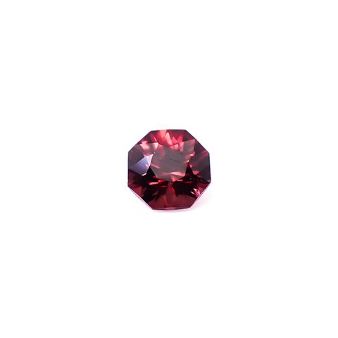 ◇オクタゴンカット◇レッドジルコン(宝石名ジルコン)スリランカ/カンボジア産 識別済 0.75ct / 5x4.9mm前後 [260732554]