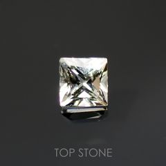 ◇プリンセスカット◇リューコガーネット(宝石名ホワイト グロッシュラー・ガーネット)ビルマ産 0.17ct 識別済[220115441]2.9x2.9mm前後