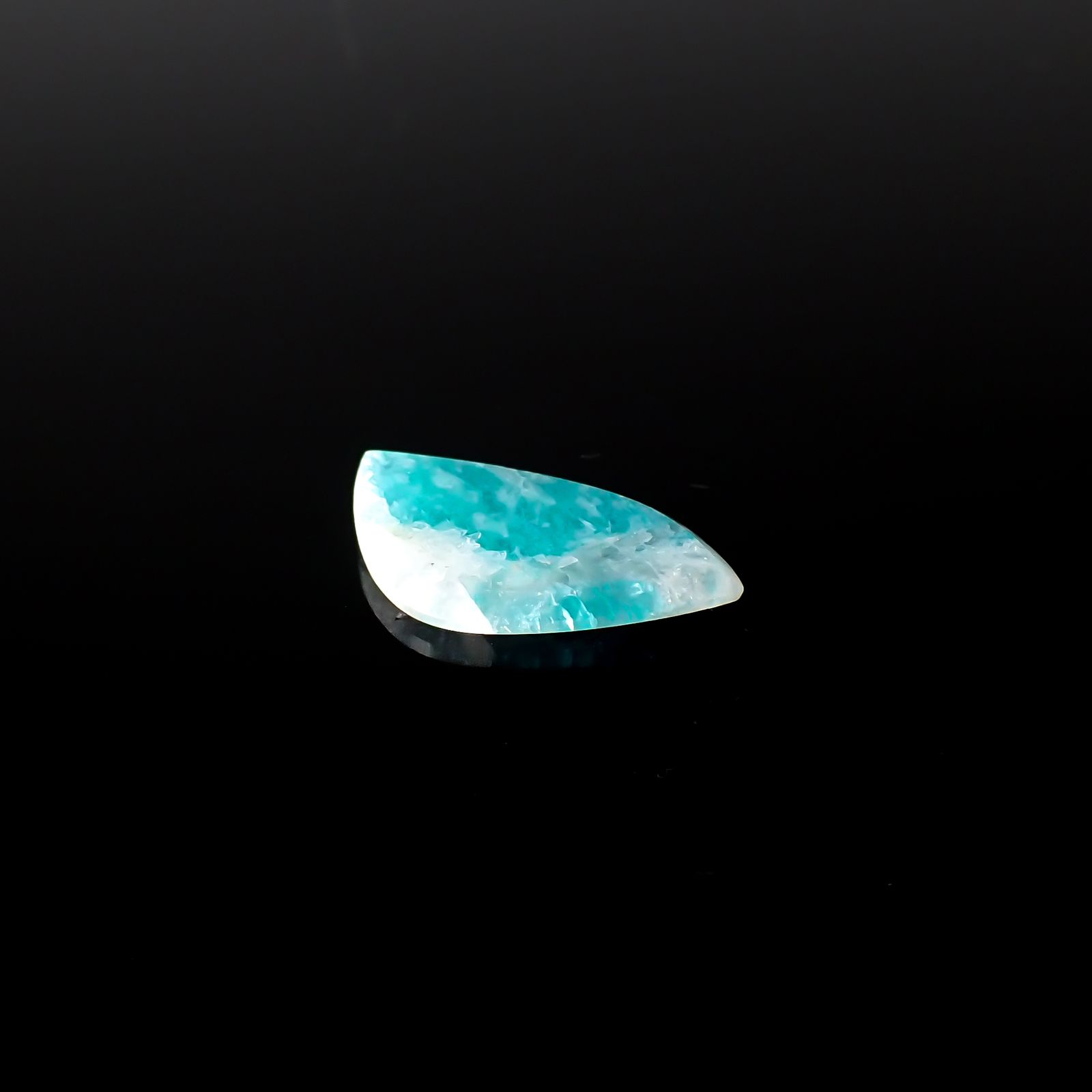 ◇フリーフォーム◇マトリックスアマゾナイト(アマゾナイトインクォーツ/フェルドスパー) ブラジル産 3.35ct[240226339]19.4x10.8mm前後