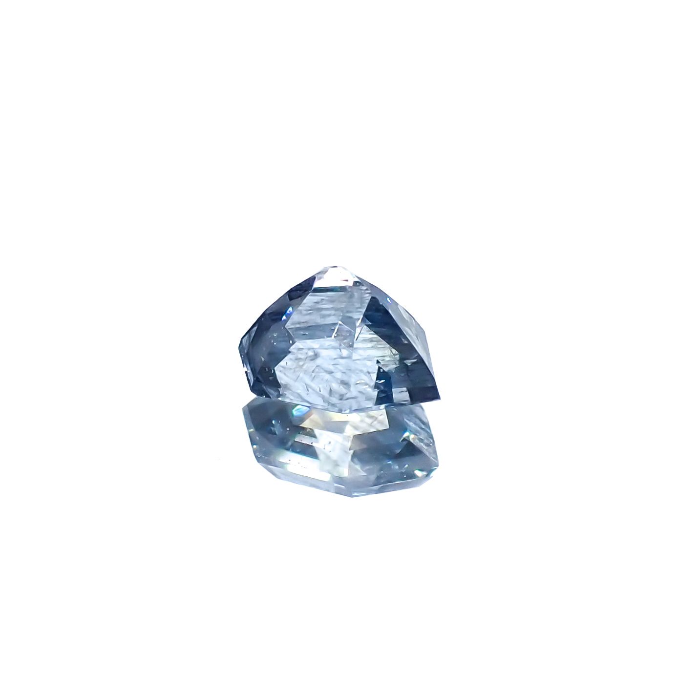 ◇カスタムカット◇アベンチュリンアクアマリン ブラジル・ミナスジェライス州産 0.42ct[240226002]5.5x4.7mm前後
