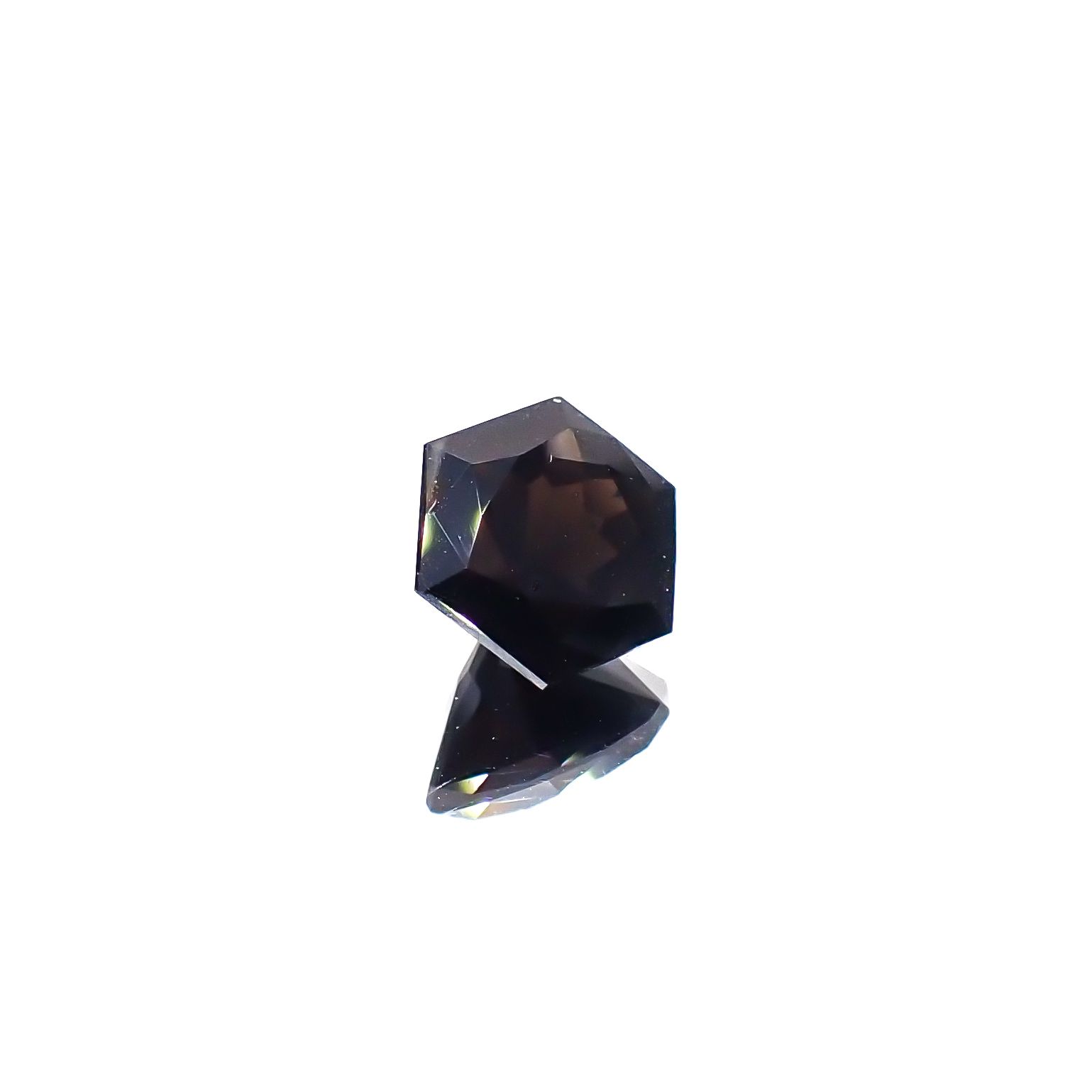 ◇ヘキサゴンカット◇モリオン チベット産 1.97ct[240427365]7.8x7.7mm前後