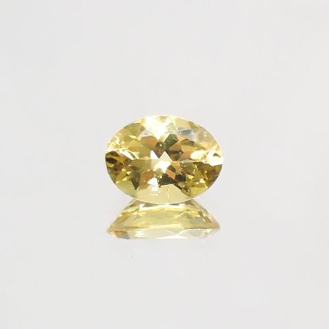 レモンイエローアパタイト(宝石名アパタイト) メキシコ産 1.26ct 識別済[210913231]8.2×6.2mm前後