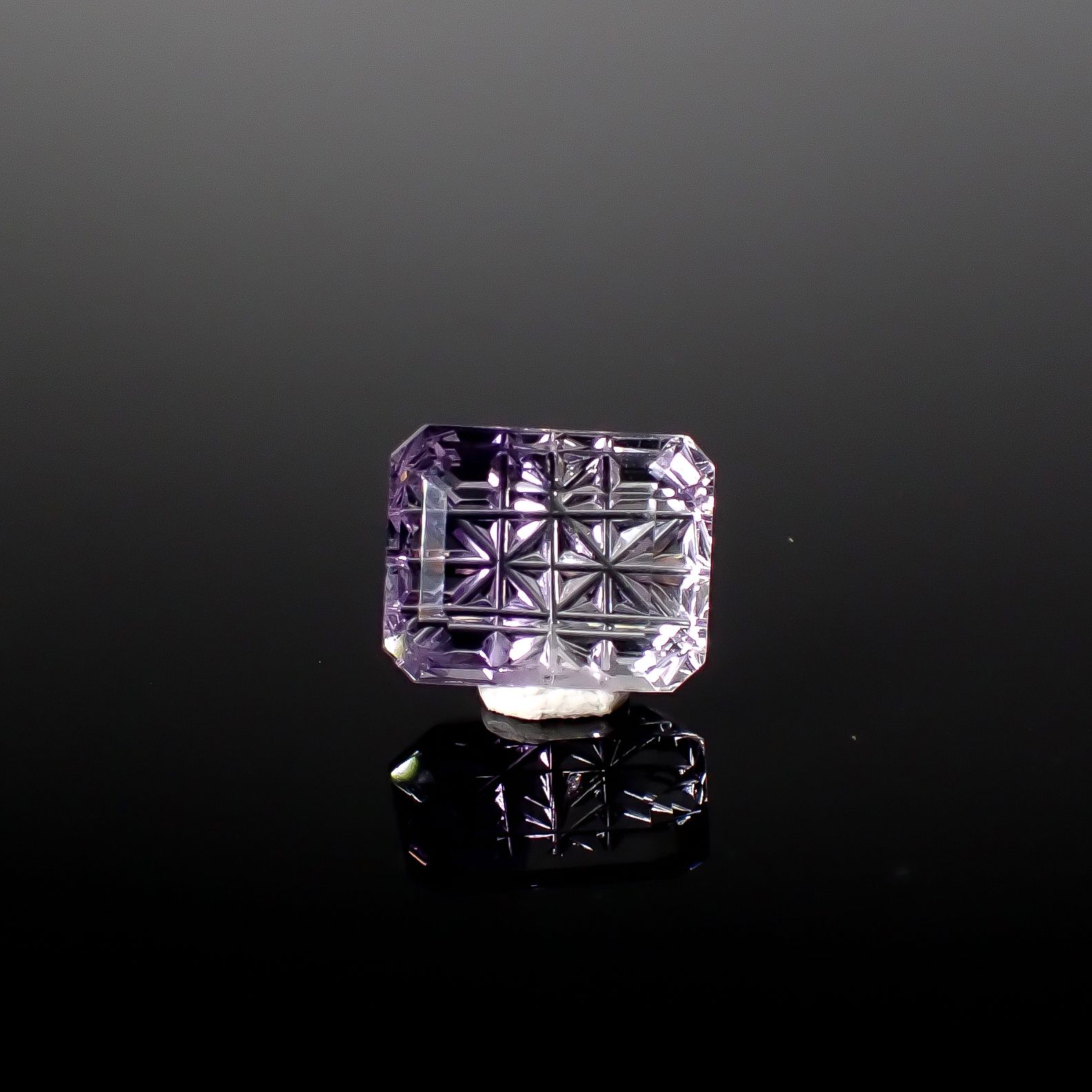◇甲州貴石切子Plus Three◇アワーグラスアメジスト カード付き モロッコ産 2.73ct [250630487]10.1x8mm前後