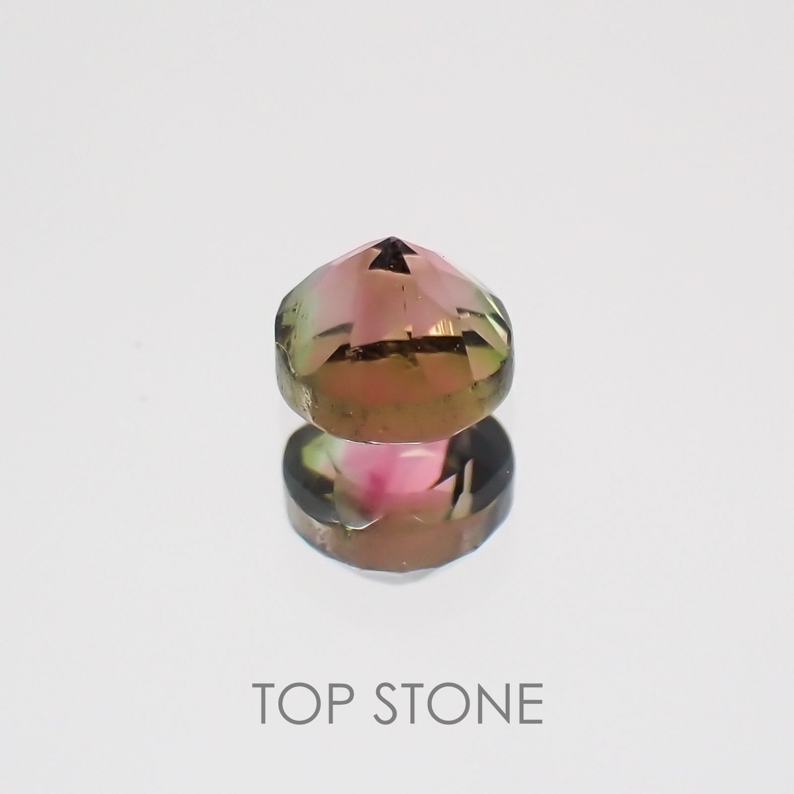 バイカラートルマリン ブラジル産 ルース 0.23ct[21049011]3.4×3.4mm前後