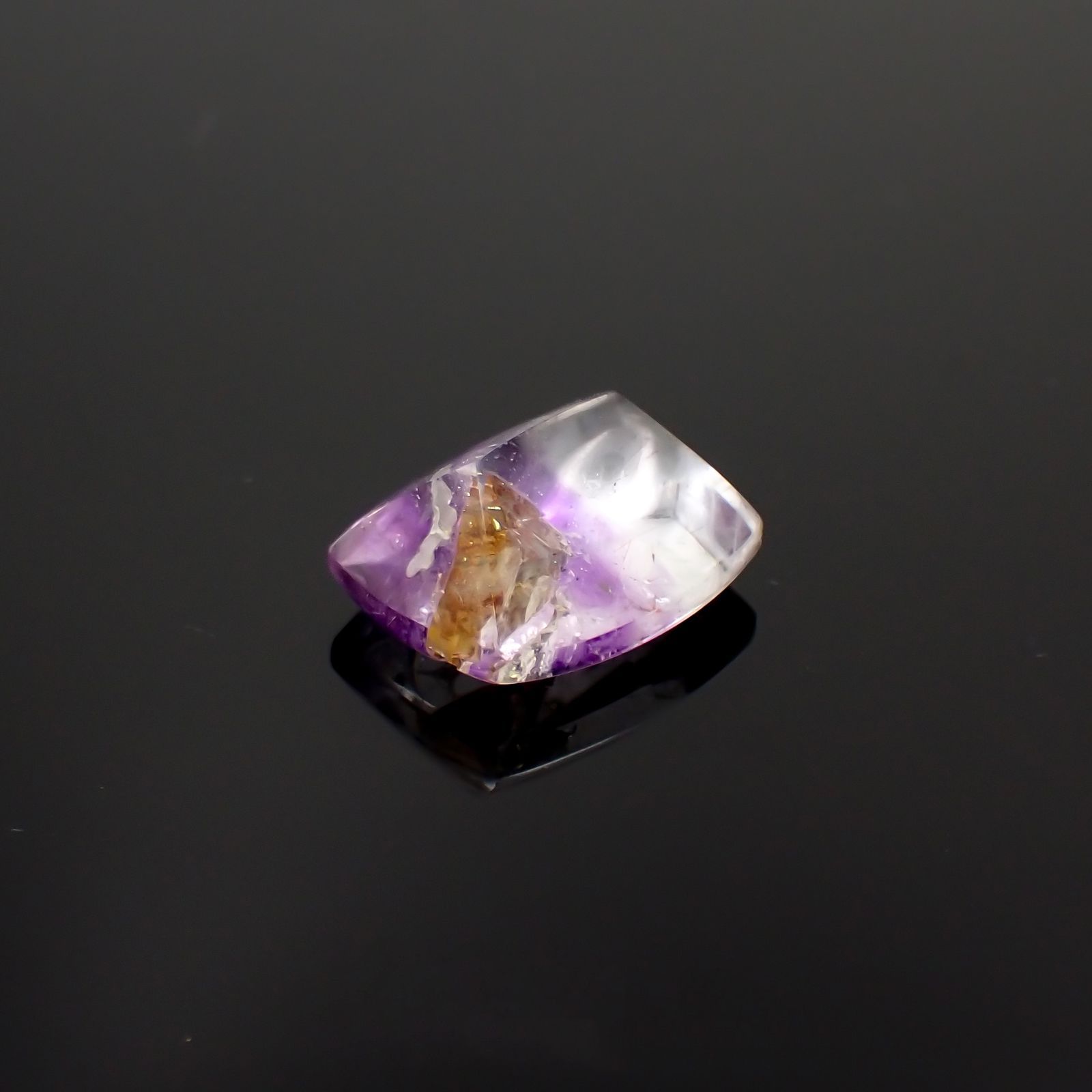 アメジストエレスチャル ブラジル産 14.89ct[230119785]17.2x13.9mm前後